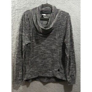 Bench Urbanwear Pull over Top Women Ragged  Long Sleeve Knit Cowl Neck Large